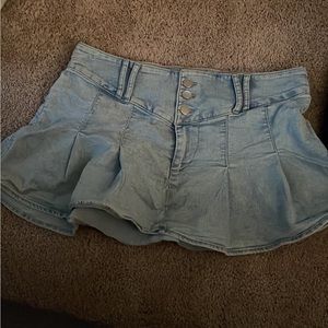 H&M pleated denim skirt